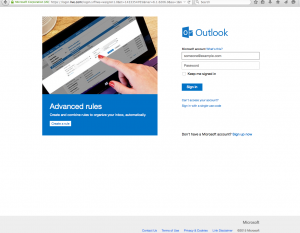 Click the image for a closer look at the Outlook signup page.