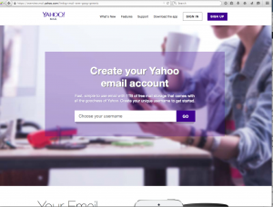 Click the image for a closer look at the Yahoo signup page.