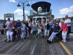 Crane's Mill residents aboard the Miss Lotta on Lake Hopatcong