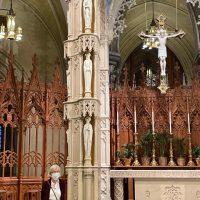 Jean on a recent visit to Newark's Cathedral Basilica of the Sacred Heart.
