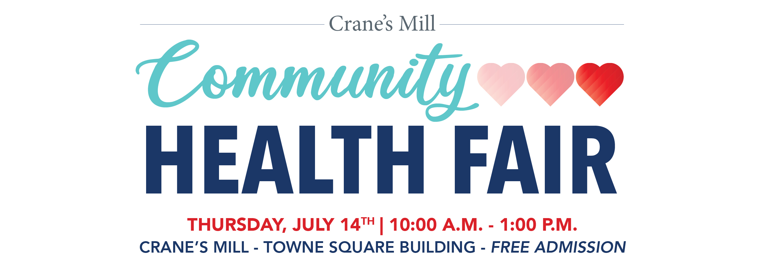 Community Health Fair at Crane's Mill
